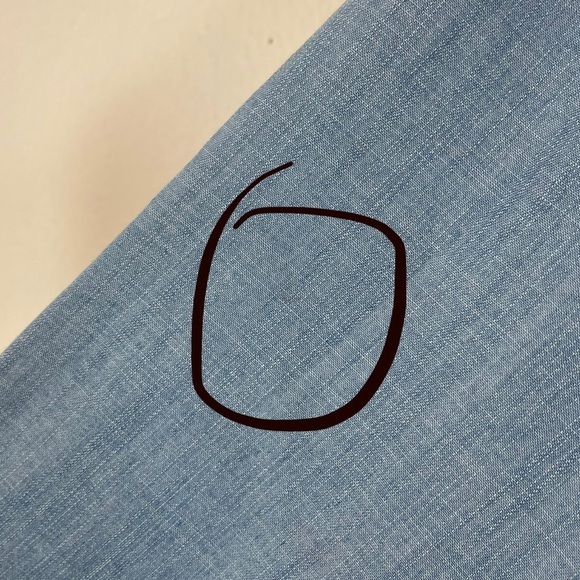 Cloth & Stone Anthropologie Light Blue Chambray Off The Shoulder Top Women’s Sm - Picture 8 of 13